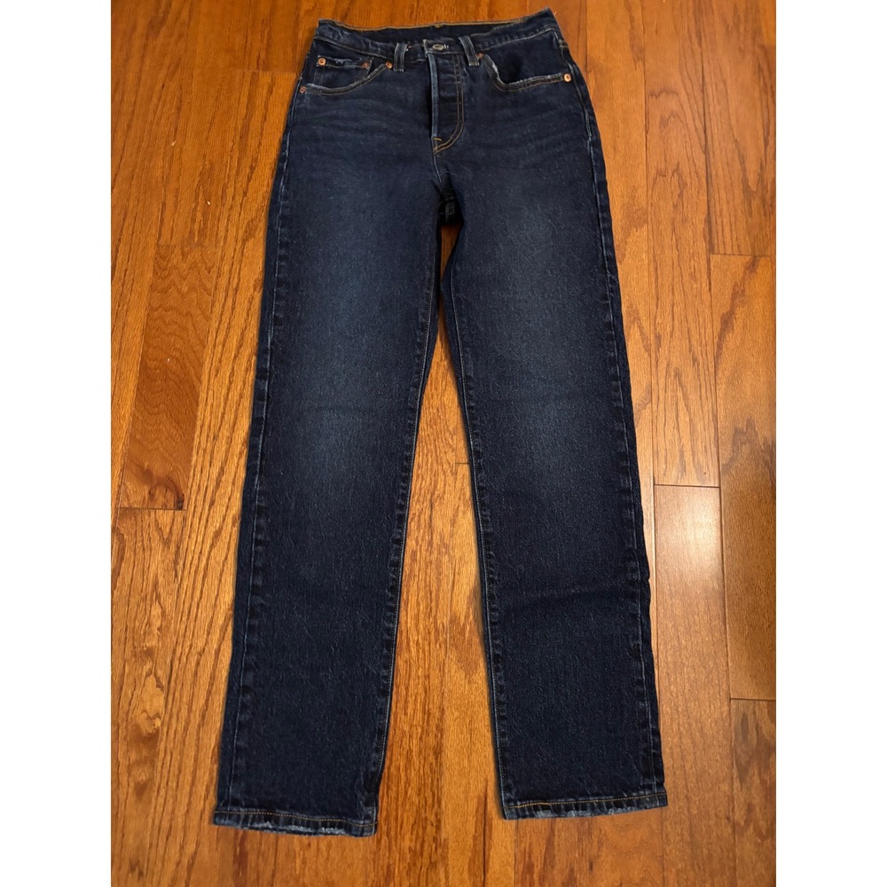 Levi's‎ High Rise Straight Leg Dark Wash Jeans Size 24x30